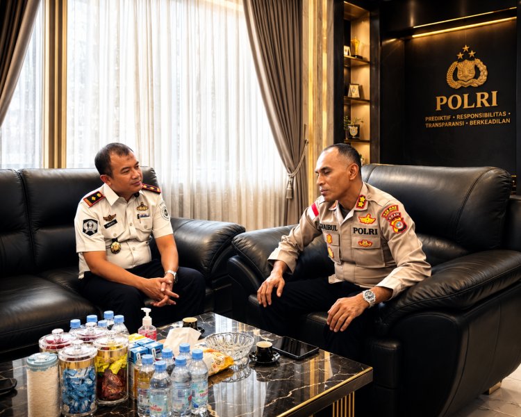 Kapolres Aceh Besar Terima Kunjungan Silaturahmi Karutan Jantho, Perkuat Sinergi Antar APH