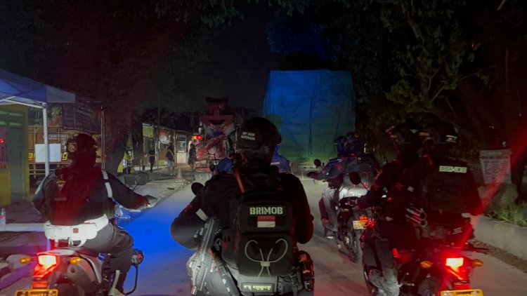 Patroli Brimob Yon D Pelopor Sisir Wilayah Kabupaten Bekasi, Antisipasi Tawuran dan Balap Liar