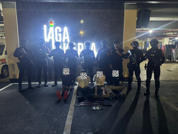 Patroli Brimob Medan Satria Amankan Empat Remaja Terduga Tawuran di Bekasi Kota