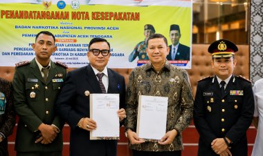 Peringati Hari Lahir Pancasila, BNNP Aceh dan Pemkab Aceh Tenggara Tanda Tangan MoU Pembentukan ULT P4GN