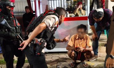 Patroli Brimob PMJ dan Polres Amankan 3 Terduga Pengguna Sabu Saat Patroli Dini Hari di Jakarta Utara