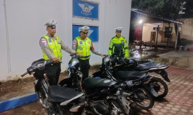 Sat Lantas Polres Aceh Utara Gencarkan Blue Light Patrol, Empat Motor Berknalpot Brong Ditindak