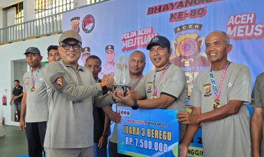 Torehkan Prestasi di Hari Bhayangkara ke-80, Tim Tenis Polres Aceh Timur Raih Juara III