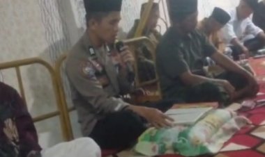 Hadiri Syukuran Warga Binaan di Banjit, Brigpol Fajar Risky Tampil Sebagai Qori