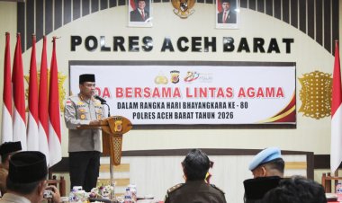 Sambut Hari Bhayangkara ke-80, Polres Aceh Barat Gelar Doa Bersama Lintas Agama