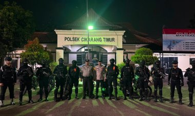 Patroli Rayonisasi Brimob Batalyon D Pelopor Antisipasi Tawuran dan Balap Liar di Kabupaten Bekasi