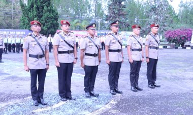 Kapolres Bener Meriah Pimpin Sertijab Tiga Pejabat Utama, Ingatkan Pentingnya Amanah dan Tanggung Jawab