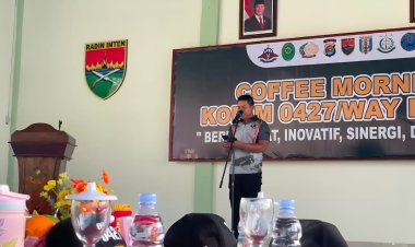 COFFEE MORNING KODIM 0427/WAY KANAN PERKUAT SINERGI FORKOPIMDA DAN INSTANSI VERTIKAL