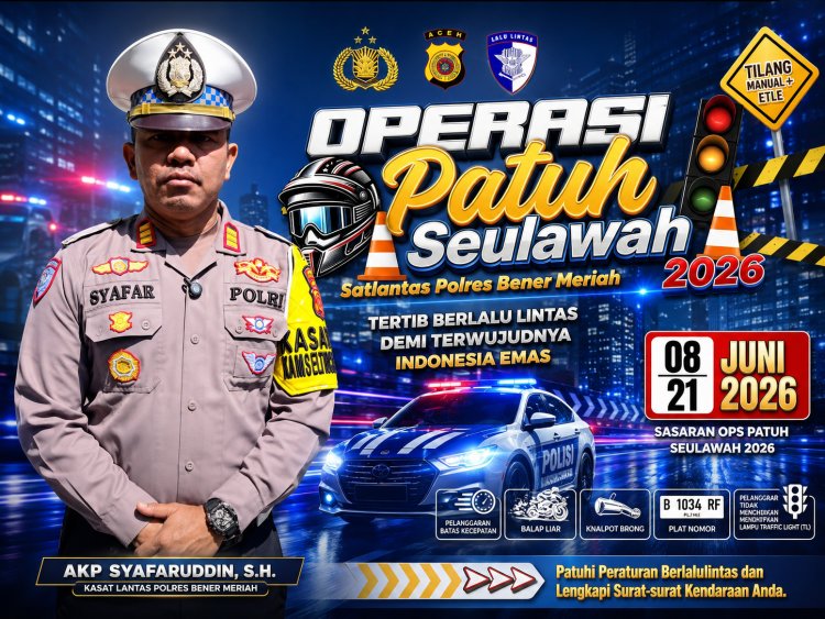 Operasi Patuh Seulawah 2026 Dimulai 8 Juni, AKP Syafaruddin Imbau Pengendara Patuhi Aturan Lalu Lintas