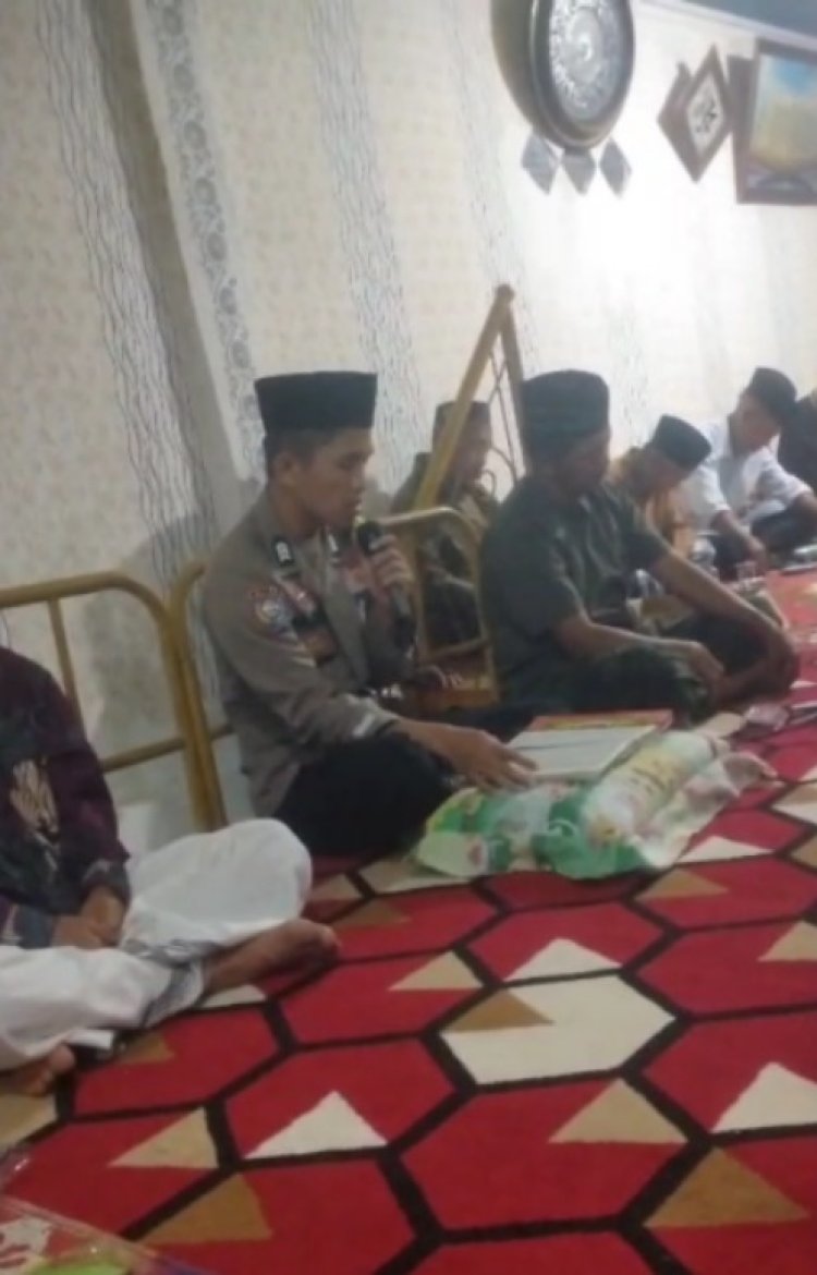 Hadiri Syukuran Warga Binaan di Banjit, Brigpol Fajar Risky Tampil Sebagai Qori