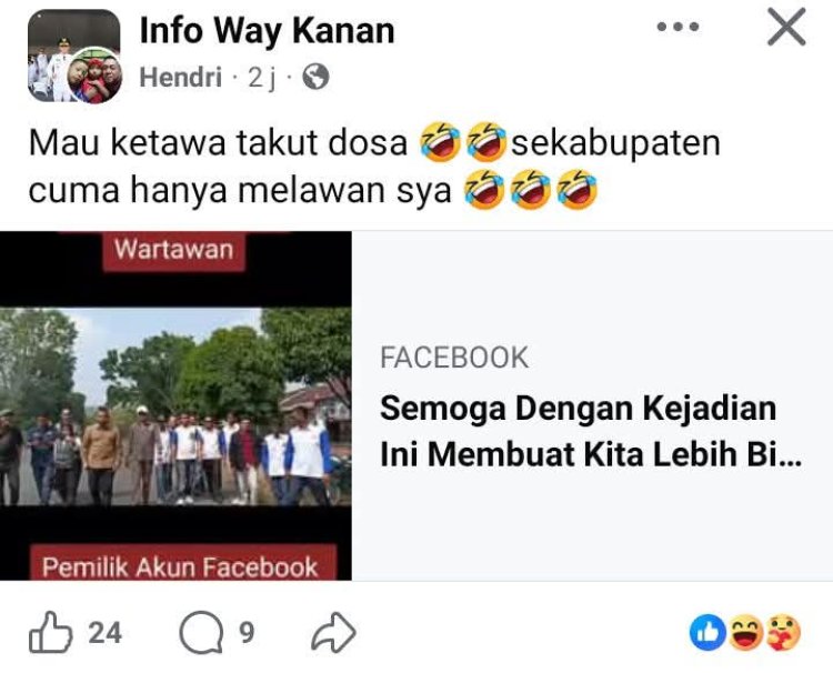 Laporan Wartawan Disorot, Hendri: Sekabupaten Hanya Melawan Saya, Kapolres: Akan Kami Diproses dan TANGKAP