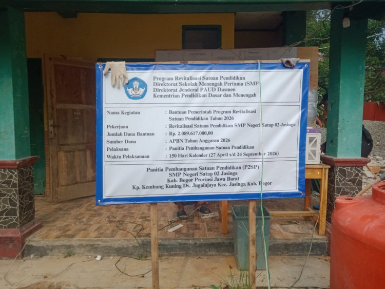 Diduga Berbau Korupsi, Suardi Jawab Soal Proyek Sekolah SMP Negeri Satap 2  Jasinga, Sesuai Arahan Konsultan,