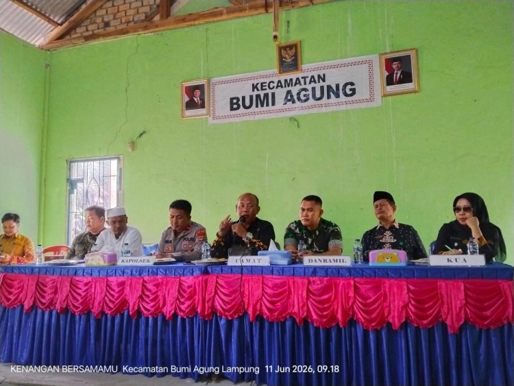 Rakor Gabungan Kecamatan Bumi Agung, Bahas Keamanan, Pembangunan, dan Kesejahteraan Masyarakat