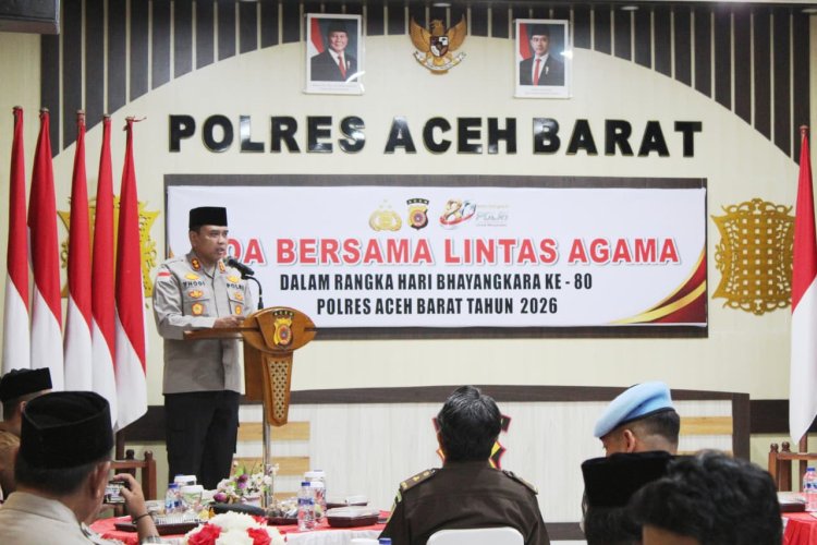 Sambut Hari Bhayangkara ke-80, Polres Aceh Barat Gelar Doa Bersama Lintas Agama