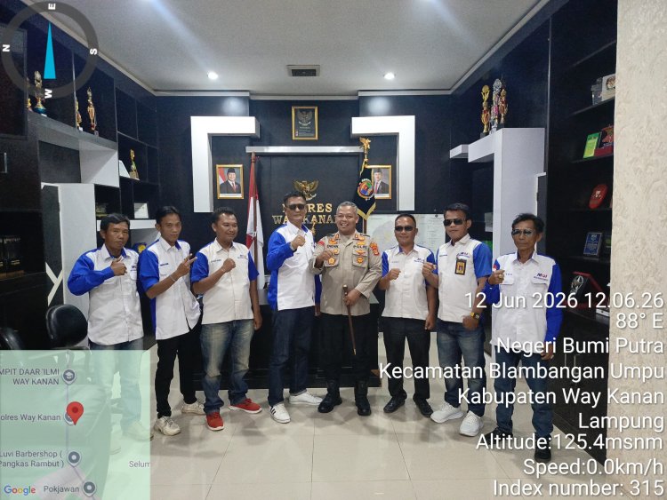 Kapolres Waykanan Perkuat Silaturahmi dengan Awak Media online Indonesia.