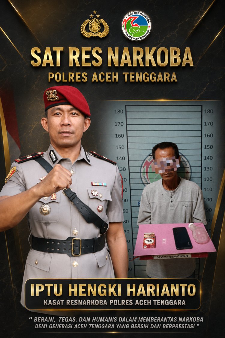 Sat Resnarkoba Polres Aceh Tenggara Kembali Bertindak, Seorang  Pemilik Sabu Diamankan di Lawe Alas