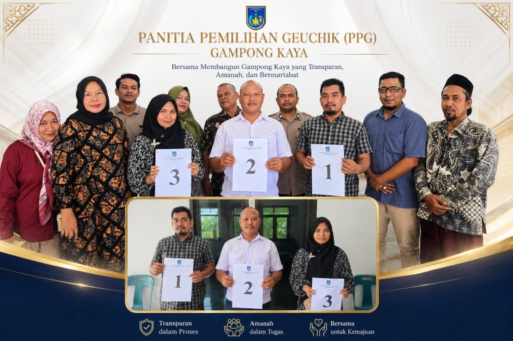 Tiga Calon Geuchik Gampong Kapa Resmi Kantongi Nomor Urut, Irmansyah (Danton) Nomor 2