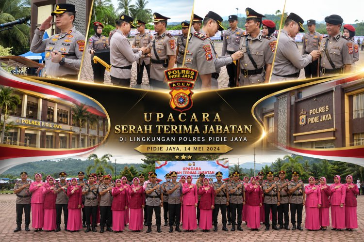 Rotasi Jabatan di Polres Pidie Jaya, Kapolres Ahmad Faisal Pasaribu Lantik Sejumlah Pejabat Baru