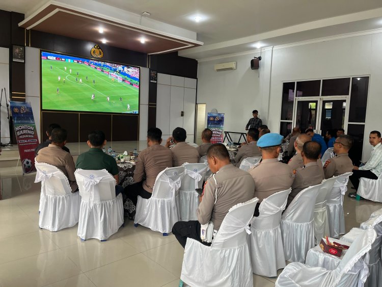 Polres Pidie Gelar Nonton Bareng Piala Dunia 2026 Bersama Masyarakat dan Mahasiswa