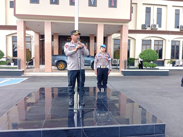 Wakapolres Lhokseumawe Pimpin Apel Perdana, Ajak Personel Jaga Soliditas dan Nama Baik Polri di Era Digital