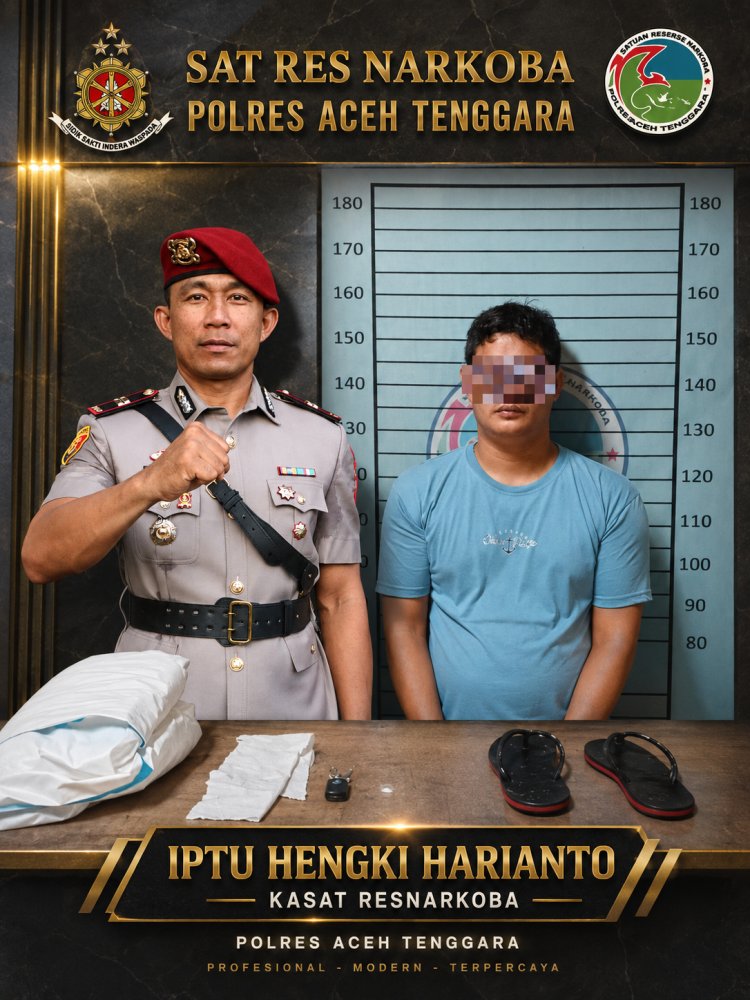 Tak Ada Ruang bagi Narkoba, Polres Aceh Tenggara Amankan Pelaku Sabu di Babussalam