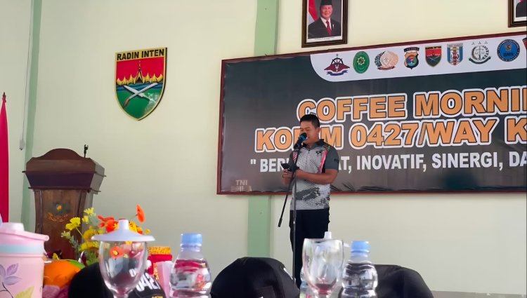 COFFEE MORNING KODIM 0427/WAY KANAN PERKUAT SINERGI FORKOPIMDA DAN INSTANSI VERTIKAL