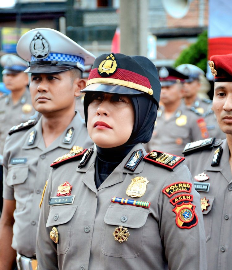 Kapolres Langsa Pimpin Kenaikan Pangkat 43 Personel, Kasat Intelkam Zulmahrita Resmi Sandang AKP