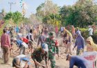 KORAMIL 427-05/BANJIT GELAR KARYA BHAKTI, RATUSAN WARGA BERSAMA PERBAIKI JALAN BERLUBANG DI REBANG TINGGI