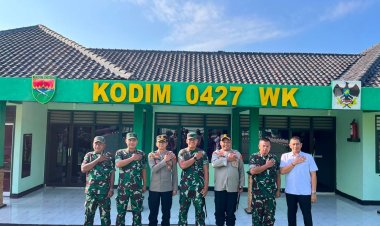 Tingkatkan Sinergi TNI-Polri, Kapolres dan Wakapolres Silaturahmi Ke Kodim 0427 / Way Kanan