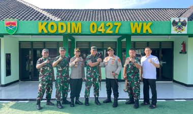 Dandim 0427/Way Kanan Terima Silaturahmi Kapolres Way Kanan, Teguhkan Soliditas TNI–Polri