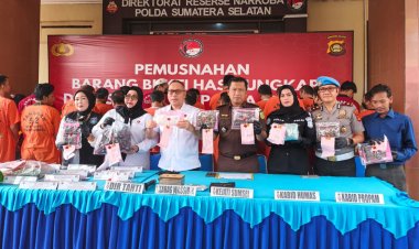 DPD YGANN Sumsel: Selalu Ada dan Bersinergi Dukung Penuh Pemusnahan Barang Bukti Narkoba Polda Sumsel