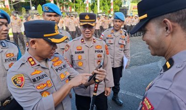 Tingkatkan Pengawasan dan Disiplin Personel, Polres Aceh Tengah Gelar Gaktiblin Pemeriksaan Senpi Dinas, Data Diri, Ponsel, dan Tes Urine