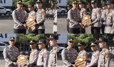 Polres Garut Gelar Upacara Penghargaan, Apresiasi Personel Berprestasi dan Masyarakat Pendukung Tugas Kepolisian