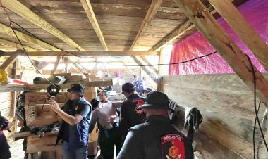 Polres Aceh Tengah Tertibkan Dugaan Aktivitas PETI di Pegasing, Ratusan Karung Material dan Peralatan Tambang Diamankan