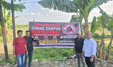 Geuchik Gampong Kapa Pasang Banner Larangan Buang Sampah di Jalur Nasional, Danton Siapkan Hadiah bagi Pelapor