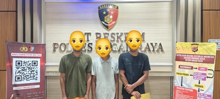 Sat Reskrim Polres Nagan Raya Kembali Lakukan Penindakan Penyalahgunaan BBM Bersubsidi, Tiga Tersangka Ditahan