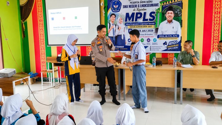 Kapolsek Blang Mangat Tekankan Bahaya Narkoba dan Judi Online kepada Pelajar SMA Negeri 6 Lhokseumawe