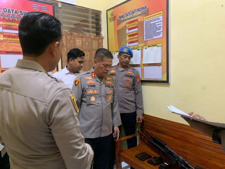 Perkuat Pengawasan Internal, Kapolres Aceh Utara Periksa Inventaris Senjata Api