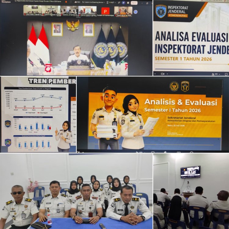 Ka. LPKA Banda Aceh Ikuti Rapat ANEV Capaian Kinerja Triwulan II Semester I Tahun 2026