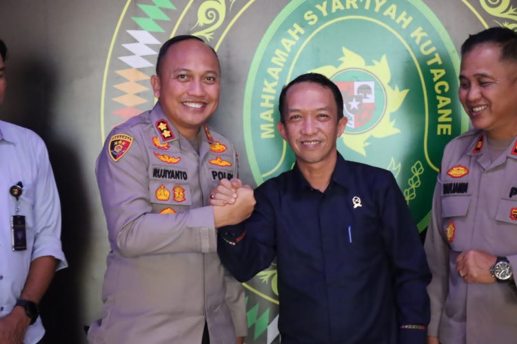 Merajut Harmoni Hukum dan Keislaman, Kapolres Aceh Tenggara Bersama PJU Jalin Silaturahmi ke Mahkamah Syar’iyah Aceh Tenggara