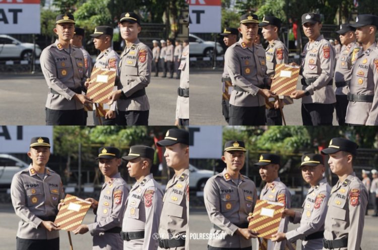 Polres Garut Gelar Upacara Penghargaan, Apresiasi Personel Berprestasi dan Masyarakat Pendukung Tugas Kepolisian