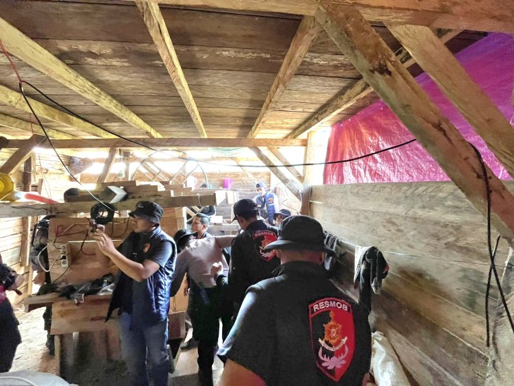 Polres Aceh Tengah Tertibkan Dugaan Aktivitas PETI di Pegasing, Ratusan Karung Material dan Peralatan Tambang Diamankan