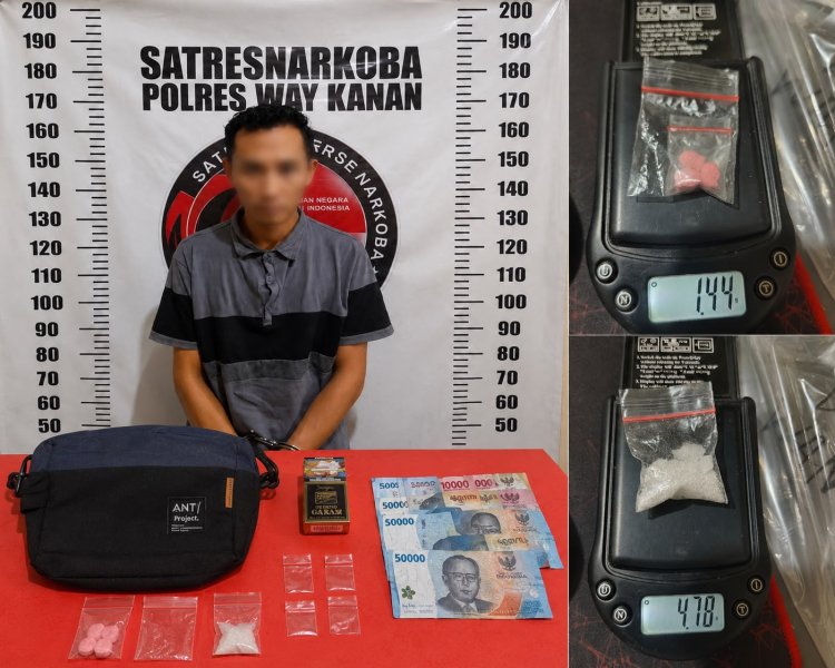 Satresnarkoba Polres Way Kanan Ungkap Kasus Peredaran Narkotika, Sita Sabu dan Ekstasi