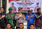 Kapolres Pidie Jaya Pimpin Bakti Sosial Bersama TNI-Polri di Masjid Al- Fuqara Bandar Baru