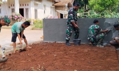 KODIM 0427/WAY KANAN BANGUN SARANA SUMUR BOR, WUJUD KEPEDULIAN TNI TERHADAP AIR BERSIH
