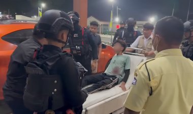 Patroli Dini Hari, Brimob Polda Metro Jaya Evakuasi Remaja Korban Penusukan di Tangerang