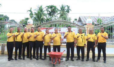 Sambut HUT Ke-81 Republik Indonesia, Polres Aceh Utara Gelar Bhakti Sosial Gotong Royong