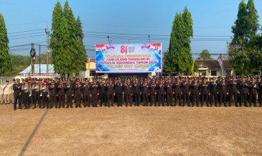 SEMANGAT KEBHINEKAAN MEWARNAI HUT KE 81 REPUBLIK INDONESIA DI WAY KANAN, DANDIM APRESIASI PAWAI BUDAYA