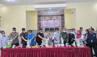 Gempur Narkoba, Polres Langsa Musnahkan 3.090 Gram Sabu dan 13.741 Gram Ganja