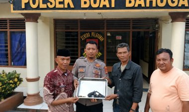 Sadar Hukum, Seorang Warga Bumi Harjo Serahkan Senpi Rakitan Beserta 5 Butir Amunisi ke Polisi